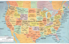 Etymological Map Of The United States Of America Kaarten Poster