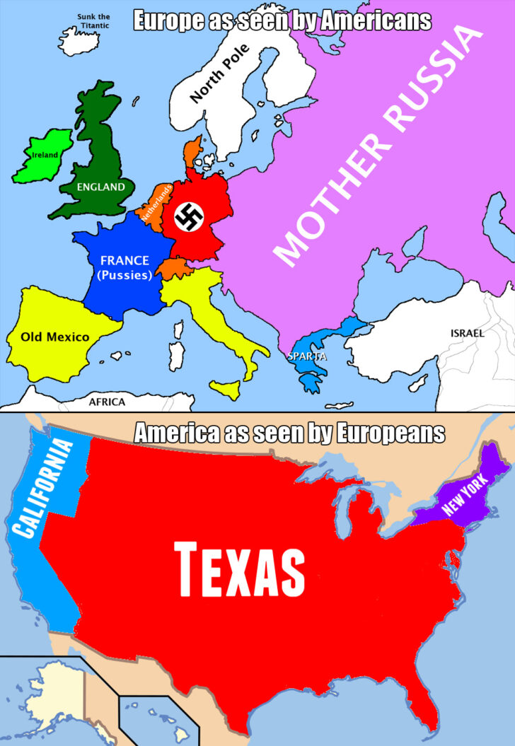 Map USA Europe