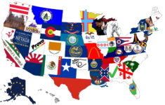 Flag Map Of The United States Vexillologycirclejerk
