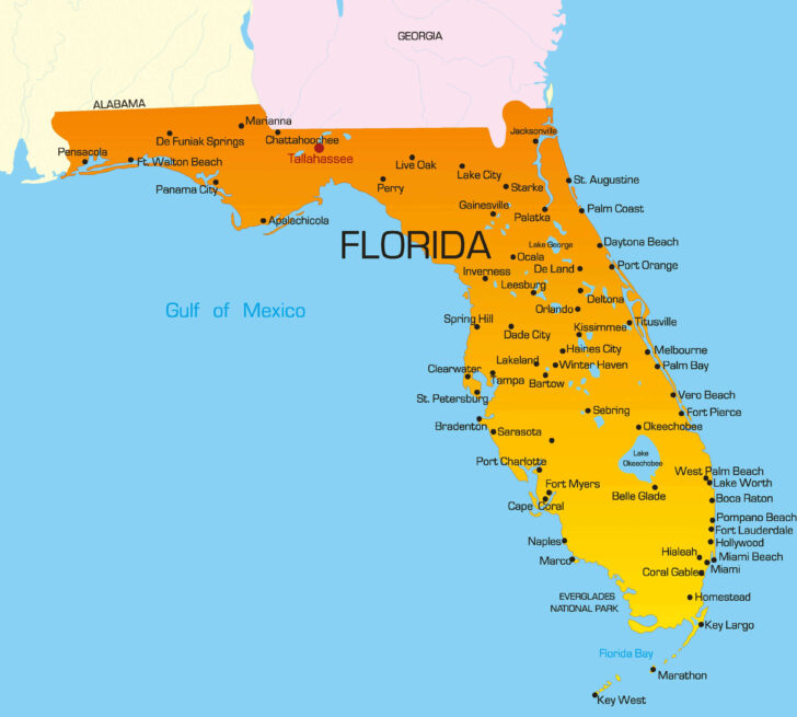 Mapa Florida USA