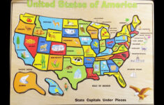 fun solving the united states map wood puzzle melissa doug usa map Fun Solving The United States Map Wood Puzzle Melissa Doug USA Map