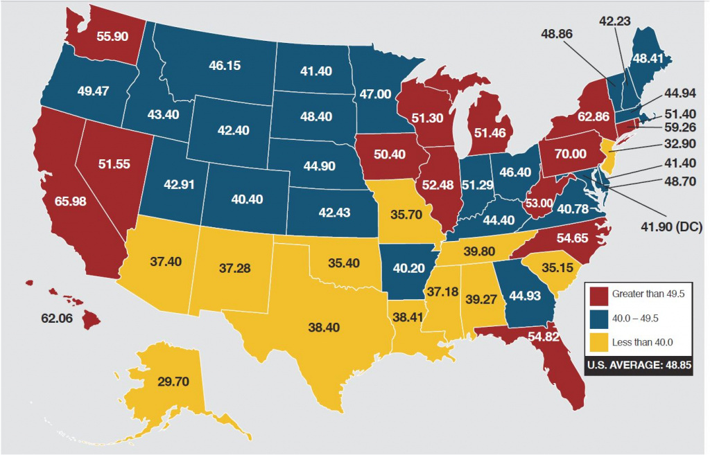Gas Prices Per State Map Printable Map