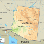 Geographical Map Of Arizona And Arizona Geographical Maps