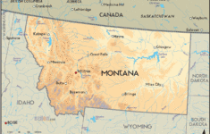 Geographical Map Of Montana And Montana Geographical Maps
