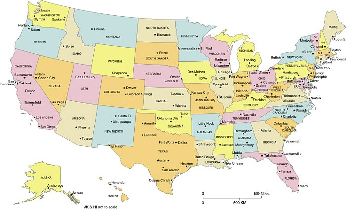 Geographical Maps Of The USA WhatsAnswer