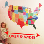 GIANT USA Map Wall Sticker Puzzle Set West Allis Blueprint Supply