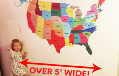 GIANT USA Map Wall Sticker Puzzle Set West Allis Blueprint Supply