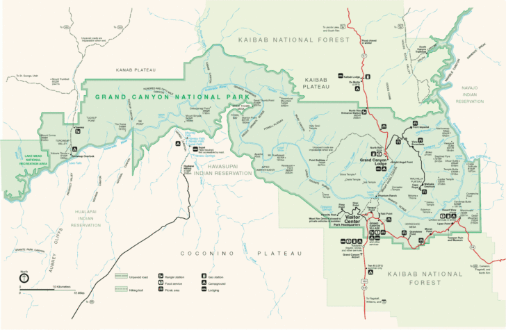 USA Map Grand Canyon