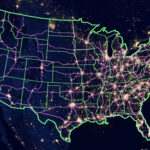 Here S A US Map Showing The Constellation Of City Lights And Highways