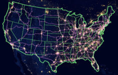 Here s A US Map Showing The Constellation Of City Lights And Highways