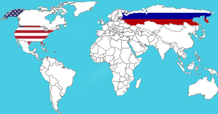 Map From Russia To USA