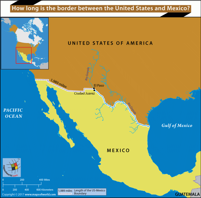 How Long Is The Border Between The United States And Mexico Answers