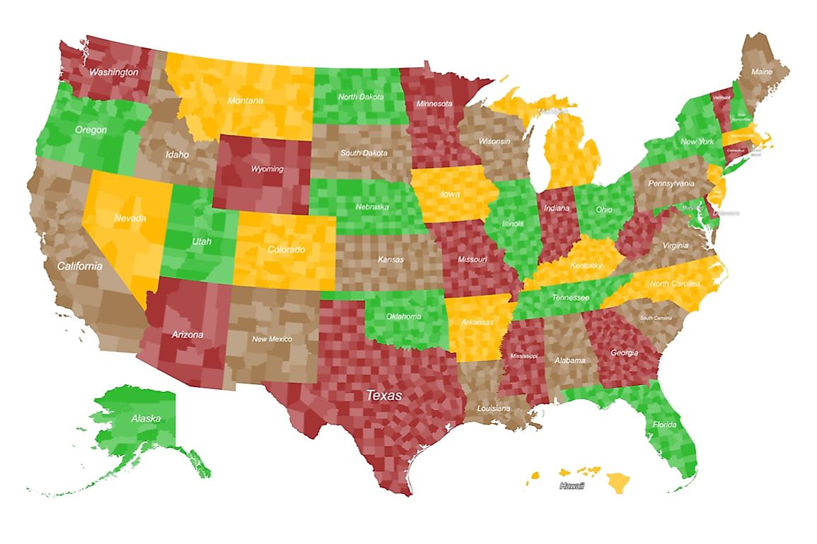 How Many Counties Are In The United States WorldAtlas
