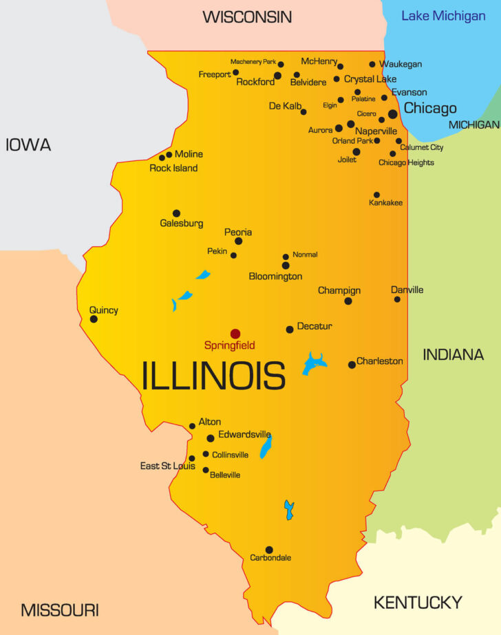 Illinois Map USA