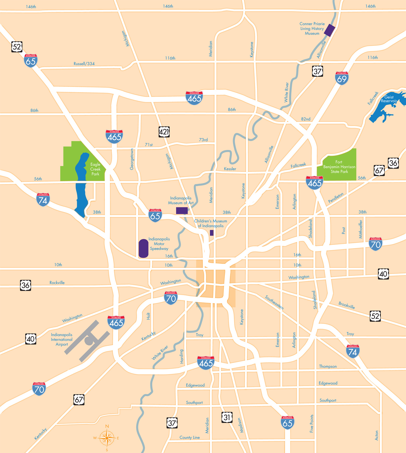 Indianapolis Map Indianapolis IN Mappery