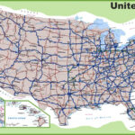 Interstate Highway Map United States And Travel Information Printable