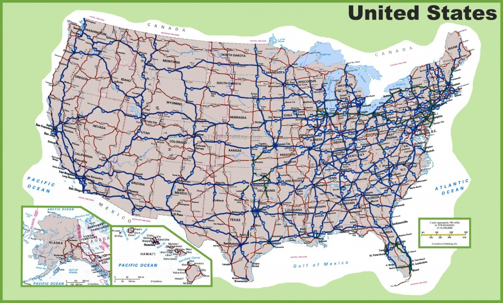 Interstate Highway Map United States And Travel Information Printable 