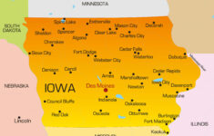 Iowa Map Guide Of The World