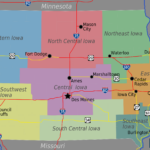 Landkarte Iowa Bersichtskarte Regionen Weltkarte Karten Und