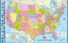 Landkarten Map Of The United States Poster 91 5x61