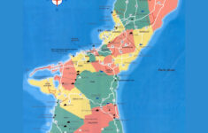 Large Administrative Map Of Guam With Roads And Other Marks Guam