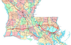 Large Detailed Administrative Map Of Louisiana State With Highways And