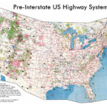 Large Detailed Map Of USA Highway System 1955 USA United States Of