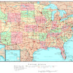 Large Detailed Political And Road Map Of The USA The USA Large