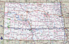 Large Detailed Roads And Highways Map Of North Dakota State With