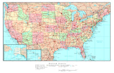 Large Political And Administrative Map Of The USA With Roads And All