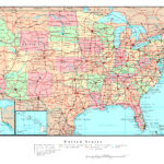 Large Political And Administrative Map Of The USA With Roads And All