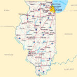 Large Roads And Highways Map Of Illinois With Relief And Major Cities