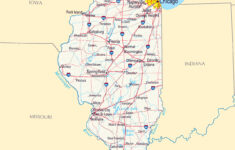 Large Roads And Highways Map Of Illinois With Relief And Major Cities