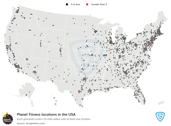Planet Fitness Map USA