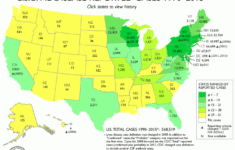 Lyme Disease Association Map Of Total U S Lyme Disease Cases