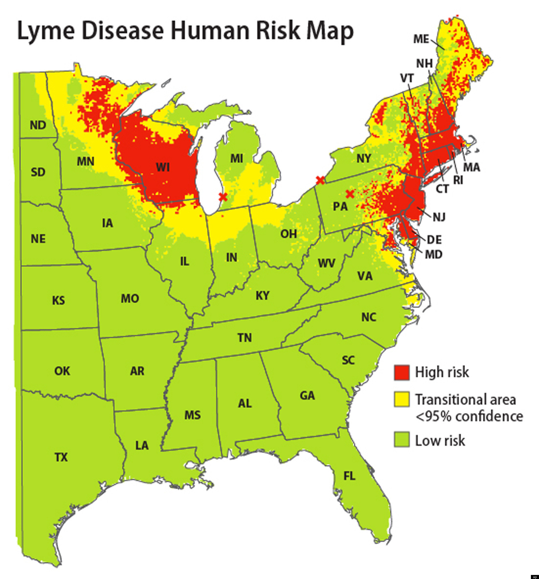Lyme Disease Map Pinpoints Areas Where Disease Poses Biggest Threat 