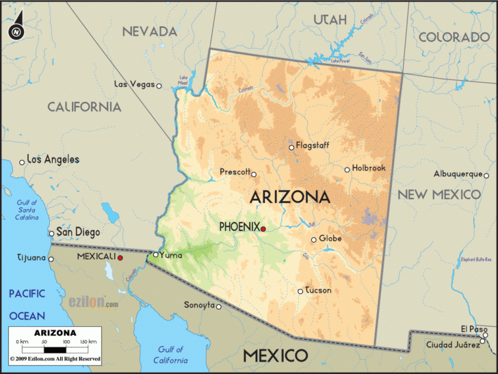 USA Map Arizona