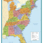 Map Of East Coast USA States With Cities Map United States Printable