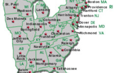 Map Of Eastern United States With Cities Printable Map