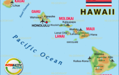 Map Of Hawaiian Islands State Section In United States Welt Atlas de