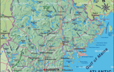 Map Of Maine State Section In United States USA Welt Atlas de