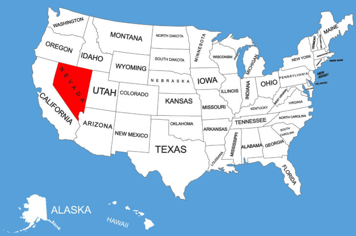 USA Map Nevada