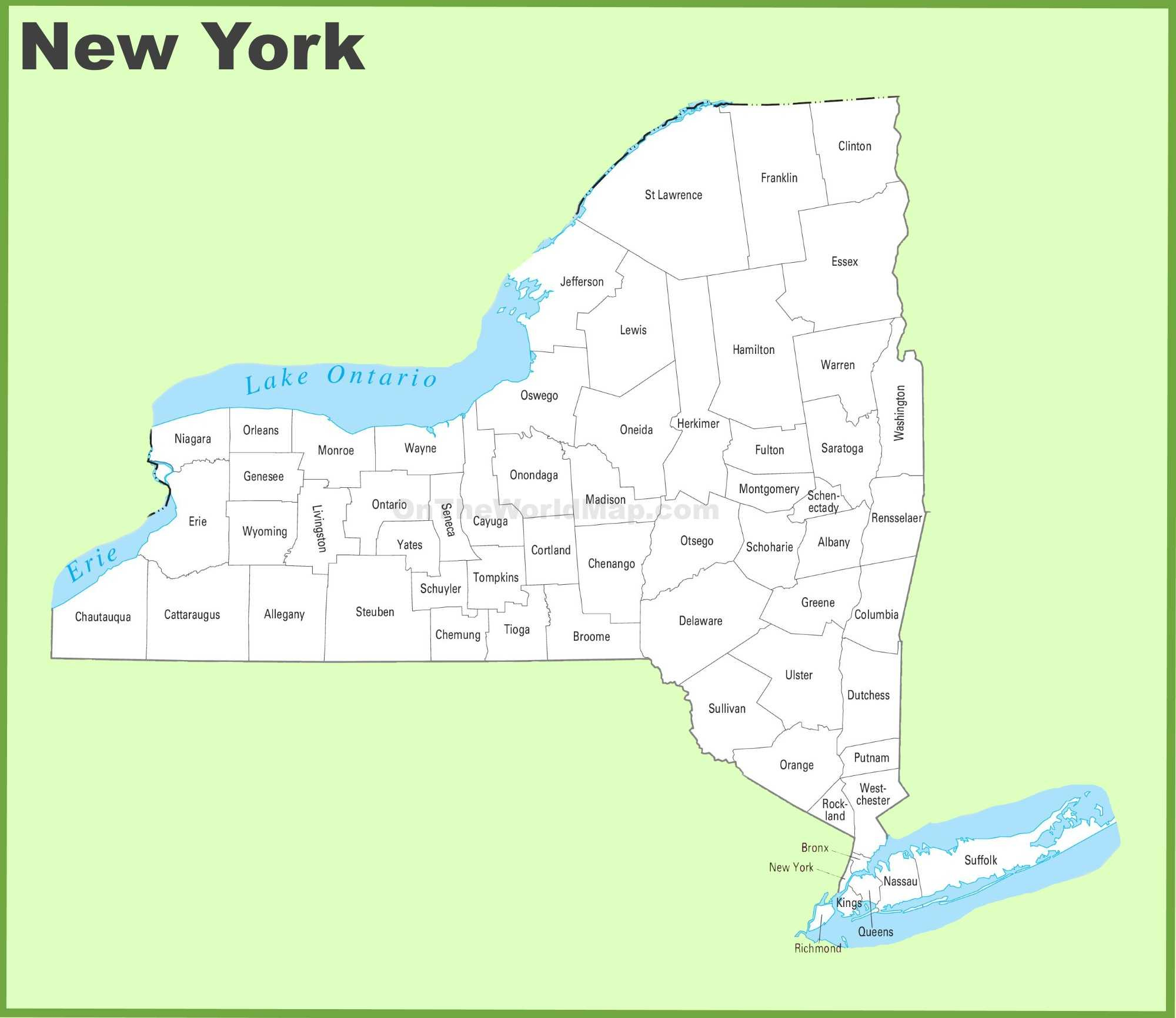 Map Of New York State Map Of USA United States Maps