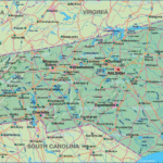 Map Of North Carolina Region In United States USA Welt Atlas De
