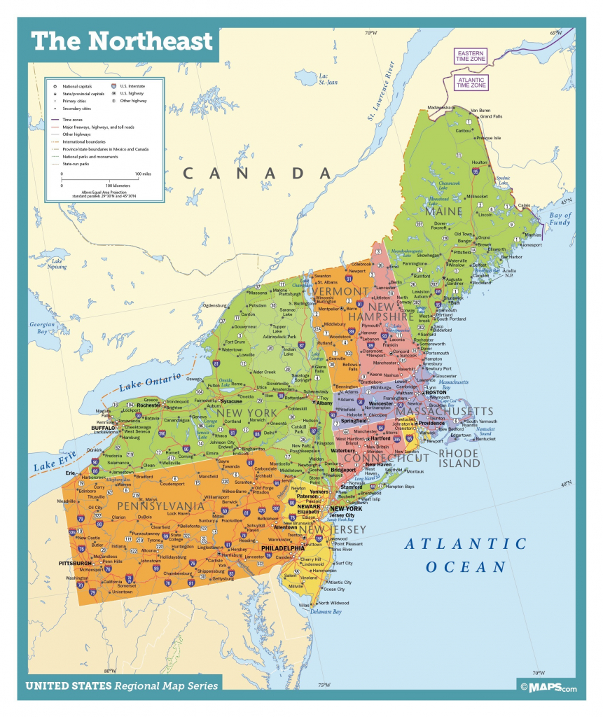 Map Of Northeast Us And Canada East Coast Usa Map Best Of Printable 