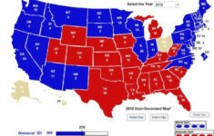 Map Of Red States And Blue States 2016 Printable Map