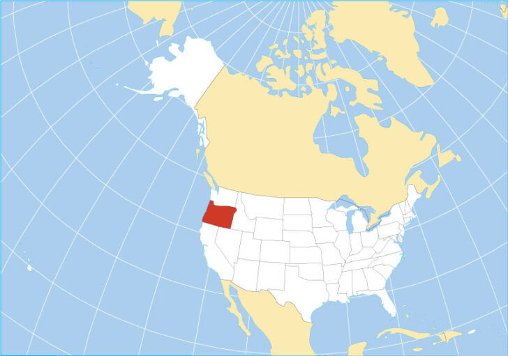 Oregon On Map Of USA