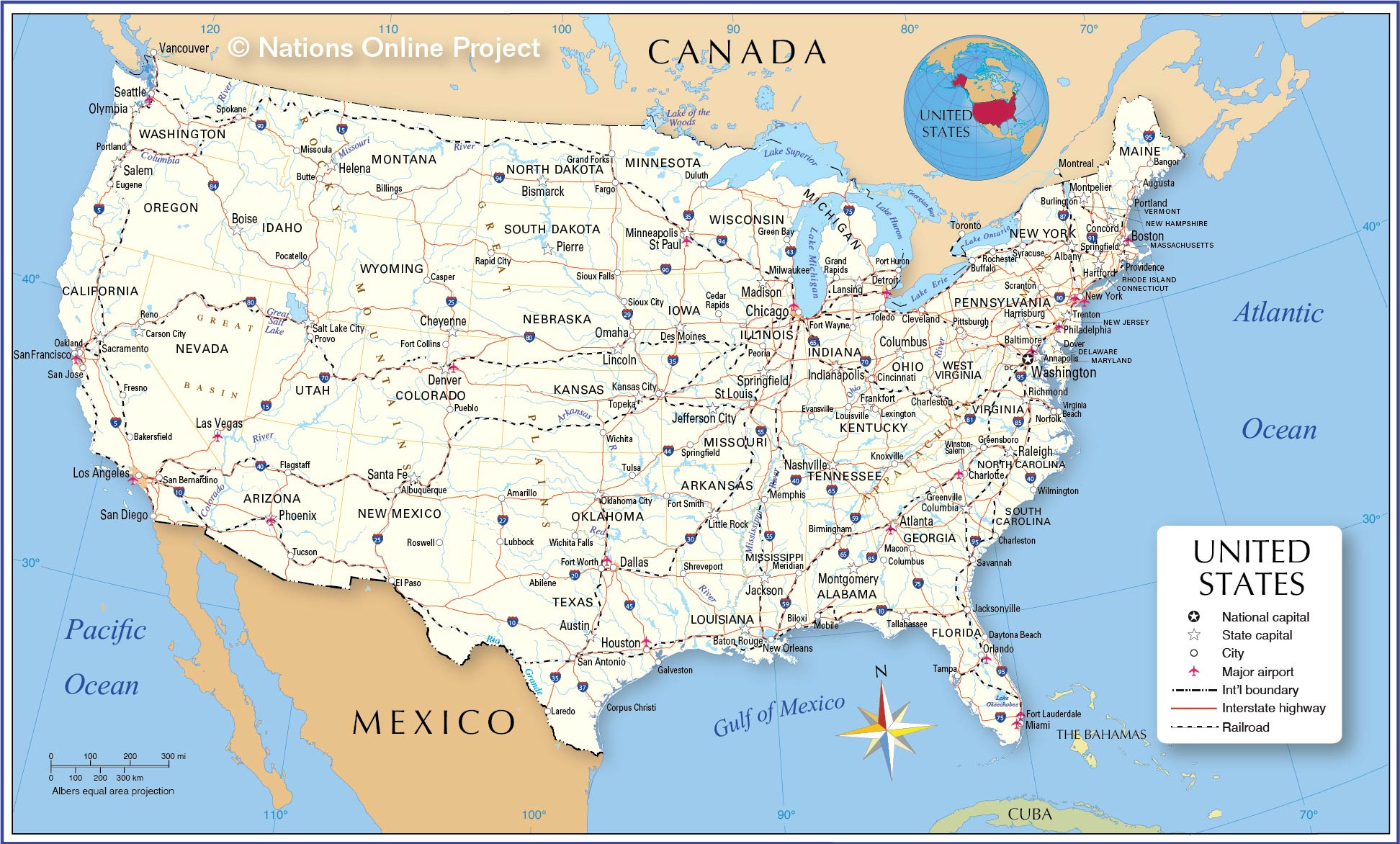 Map Of The United States Nations Online Project