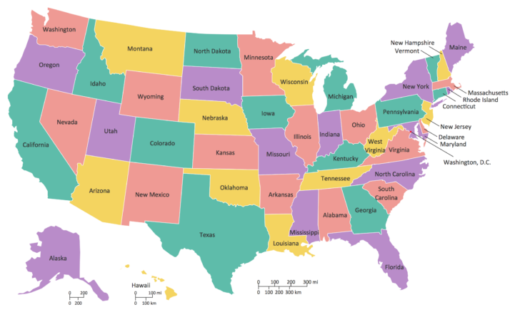 Show Me Map Of USA