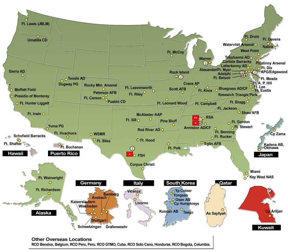 Map Of Us Military Bases In Italy Map Of Us Army Installations Active 